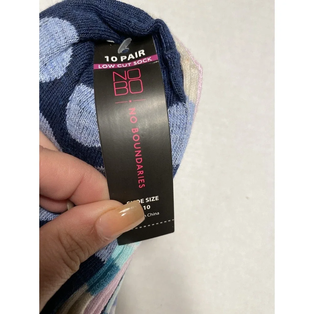 NOBO No boundaries womens no show ankle socks 10 pairs size‎ 4-10